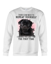 Repeat - BLACK Pug 1 Crewneck Sweatshirt tile
