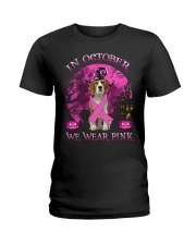 Pink Moon - beagle Ladies T-Shirt tile
