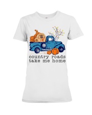 Blue Car - TAN Pekingese Premium Fit Ladies Tee tile