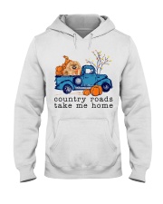 Blue Car - TAN Pekingese Hooded Sweatshirt tile