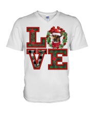 Christmas Love - Rat Terrier 2 V-Neck T-Shirt tile