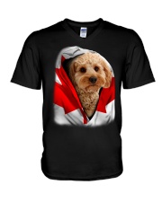 Canada Flag - Cockapoo 1 V-Neck T-Shirt tile