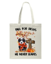 Autumn Cross - Bernedoodle Tote Bag tile