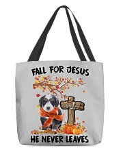 Autumn Cross - Bernedoodle All-Over Tote tile