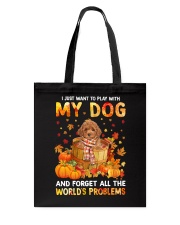 Forget Problems - RED Miniature Poodle Tote Bag tile