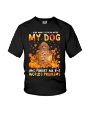 Forget Problems - RED Miniature Poodle Youth T-Shirt tile