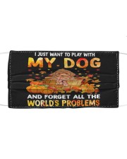 Forget Problems - RED Miniature Poodle Mask tile