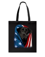 American flag - Black Labrador Tote Bag tile