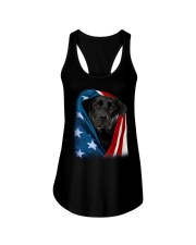 American flag - Black Labrador Ladies Flowy Tank tile
