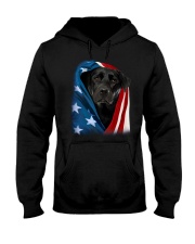 American flag - Black Labrador Hooded Sweatshirt tile