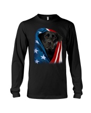 American flag - Black Labrador Long Sleeve Tee tile