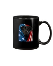 American flag - Black Labrador Mug tile