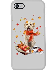 Autumn Leaves Goldendoodle Phone Case tile