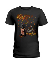 Autumn Tree - Labrador Black Ladies T-Shirt tile