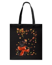 Leaf Scarf - BLACK Pug 2 Tote Bag tile