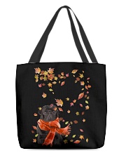 Leaf Scarf - BLACK Pug 2 All-Over Tote tile
