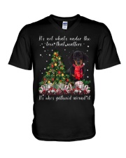 Matters - BLACK Dachshund 1 V-Neck T-Shirt tile