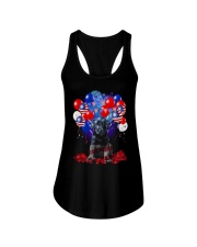 4th July American Balloons - Labrador Black Ladies Flowy Tank tile
