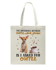 The Difference - TAN Chihuahua 2 Tote Bag tile