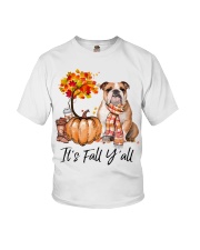 It is Fall - English Bulldog 1 Youth T-Shirt tile