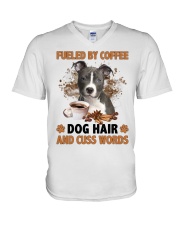 Fueled By - BLUE Nose Pitbull V-Neck T-Shirt tile