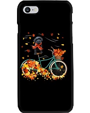 Autumn Bike - BLACK Schnoodle Phone Case tile
