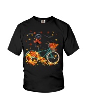 Autumn Bike - BLACK Schnoodle Youth T-Shirt tile