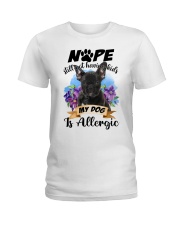 Allergic - French Bulldog 1 Ladies T-Shirt tile