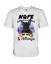 Allergic - French Bulldog 1 V-Neck T-Shirt tile