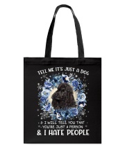Hate People - BLACK Miniature Poodle Tote Bag tile
