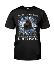 Hate People - BLACK Miniature Poodle Classic T-Shirt front