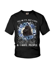 Hate People - BLACK Miniature Poodle Youth T-Shirt tile