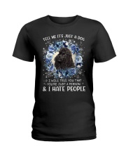 Hate People - BLACK Miniature Poodle Ladies T-Shirt tile