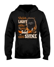 Shine - BLACK Pomeranian Hooded Sweatshirt tile