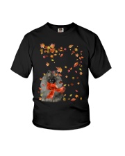 Leaf Scarf - GREY Keeshond Youth T-Shirt tile
