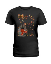 Leaf Scarf - GREY Keeshond Ladies T-Shirt tile