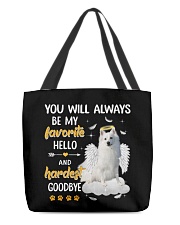Hardest Goodbye - American Eskimo All-Over Tote tile