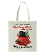 Hot Chocolate - BLACK Pug 1 Tote Bag tile