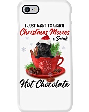 Hot Chocolate - BLACK Pug 1 Phone Case tile