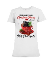 Hot Chocolate - BLACK Pug 1 Premium Fit Ladies Tee tile