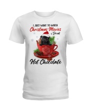Hot Chocolate - BLACK Pug 1 Ladies T-Shirt tile