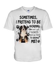Sometimes - Bernese Mountain Dog V-Neck T-Shirt tile