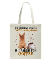 The Difference - Silky Terrier Tote Bag tile