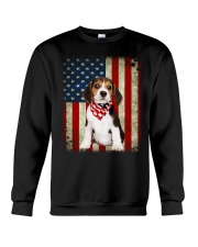 Beagle - American Flag Crewneck Sweatshirt tile