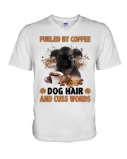 Fueled By - Brussels Griffon 1 V-Neck T-Shirt tile
