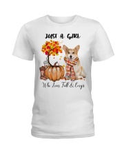 Fall And - Corgi Ladies T-Shirt tile