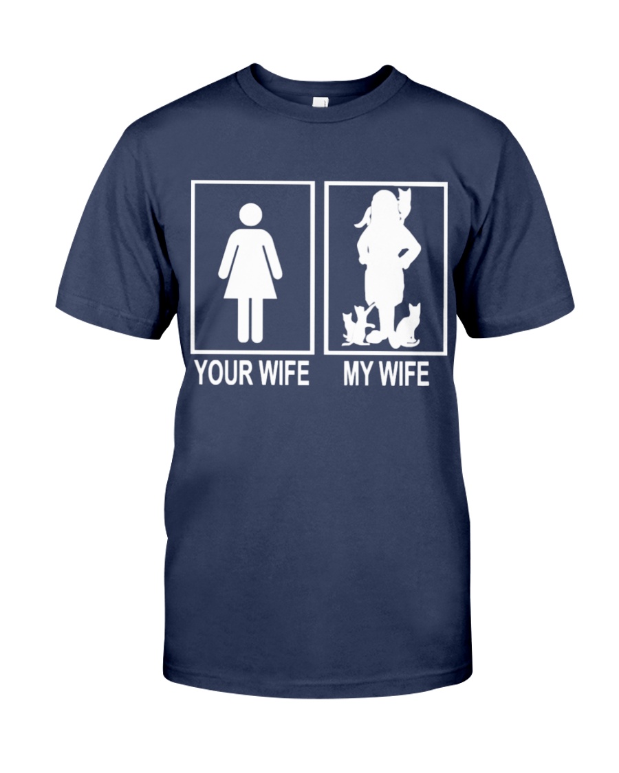 MY WIFE LOVE CATS Premium Fit Mens Tee