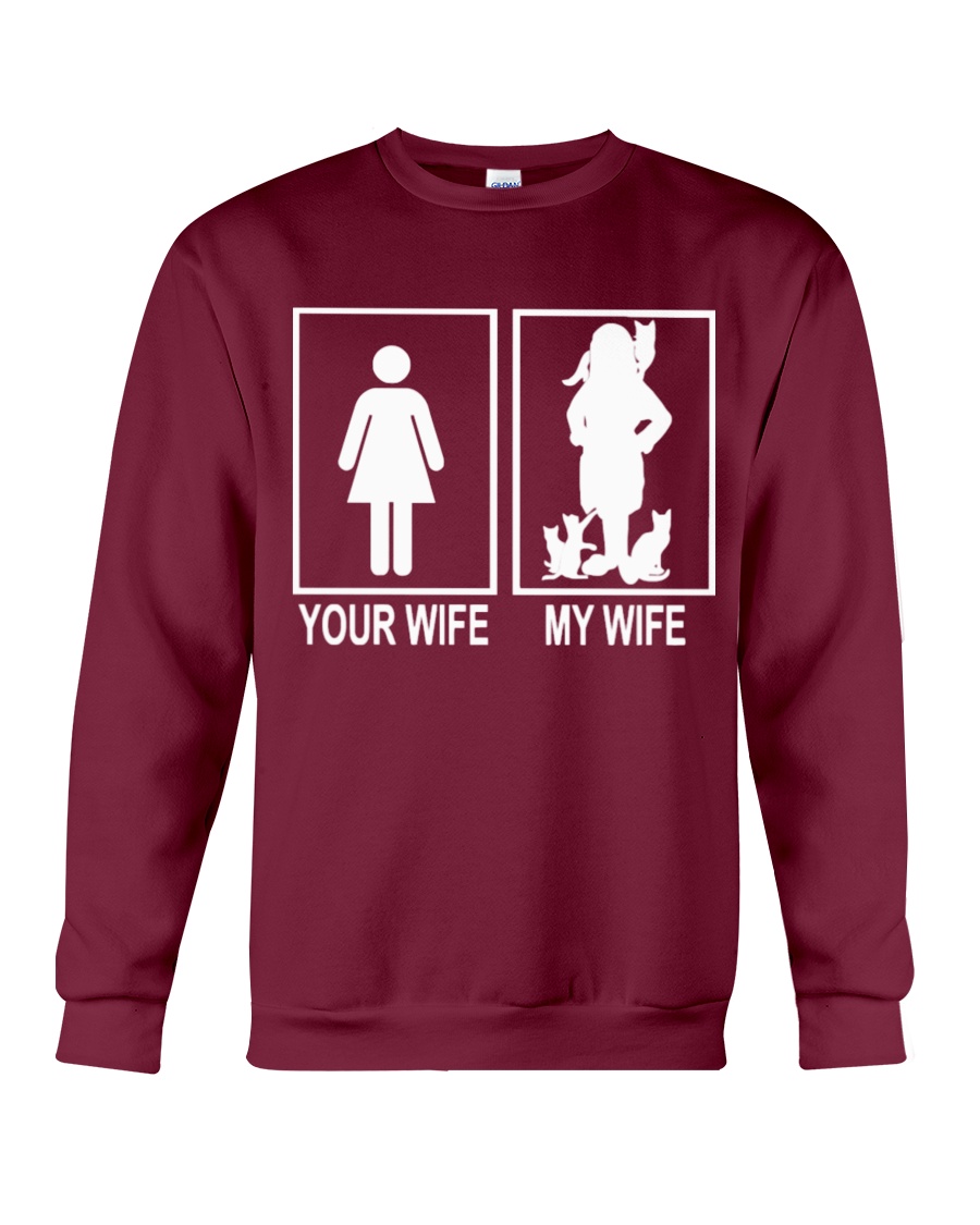 MY WIFE LOVE CATS Crewneck Sweatshirt