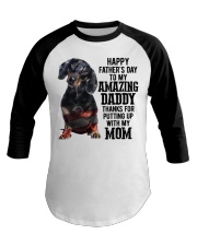 Daddy - BLACK Dachshund Baseball Tee tile
