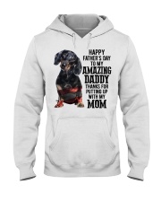 Daddy - BLACK Dachshund Hooded Sweatshirt tile